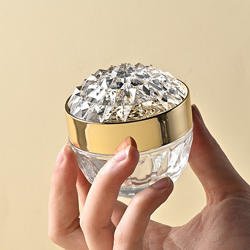Luxury Skincare Samples - กระปุกครีมแก้วหรูหรา 50 กรัม พร้อมฝาปิดอะคริลิค สำหรับครีม โลชั่น