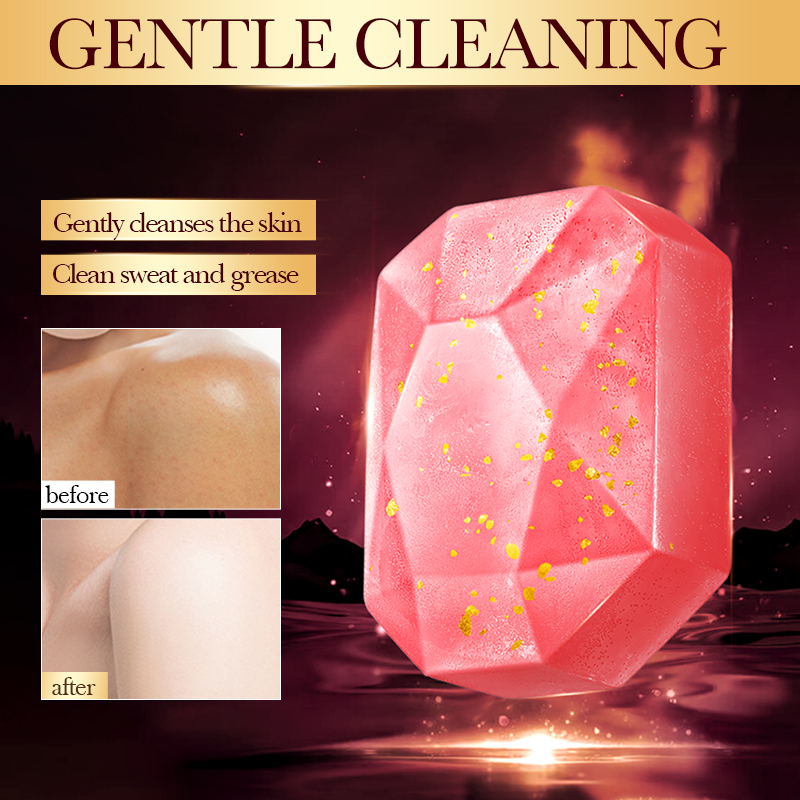 Luxury Skincare Essential - สบู่แฮนด์เมดสีโรสโกลด์ฟอยล์ – สบู่ก้อนบำรุงผิวจากน้ำมันหอมระเหยธรรมชาติ สำหรับผิวหน้าและผิวกาย ของขวัญสุดหรูสำหรับผู้หญิง