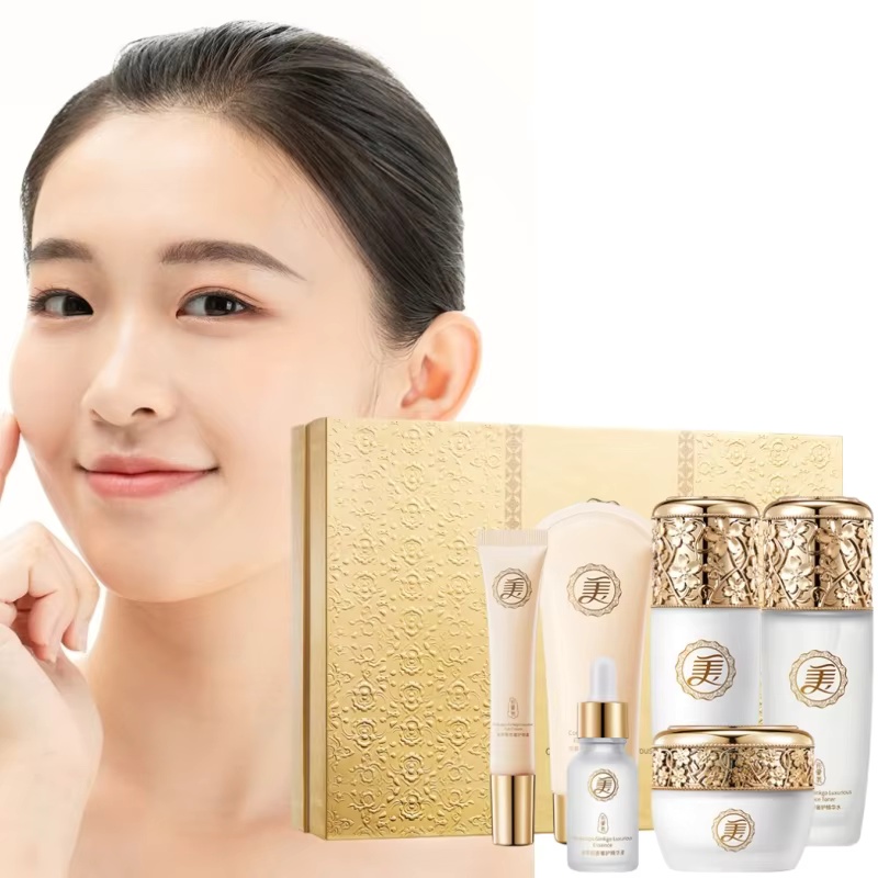 Luxury Skincare Gift Box - ชุดของขวัญบำรุงผิวหน้าสุดหรู 6 ชิ้น ประกอบด้วย เอสเซนส์บำรุงผิวหน้า ภาพความงาม
