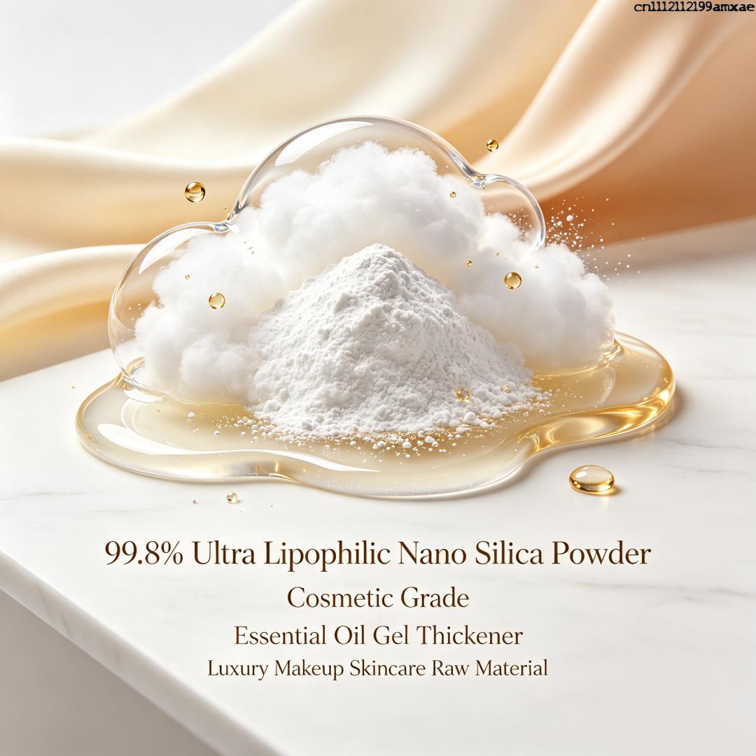 Luxury Skincare Essential - ผงนาโนซิลิกาชนิดพิเศษที่มีคุณสมบัติชอบไขมัน 99.8% เกรดเครื่องสำอาง ใช้เป็นสารเพิ่มความข้นสำหรับเจลน้ำมันหอมระเหย วัตถุดิบสำหรับเครื่องสำอางและผลิตภัณฑ์บำรุงผิวระดับหรู