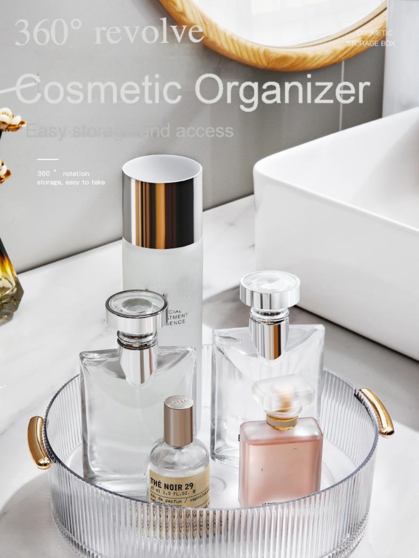 ถาดเก็บเครื่องสำอางแบบโปร่งใสล - Luxury Skincare Gifts บทวิจารณ์และราคา
